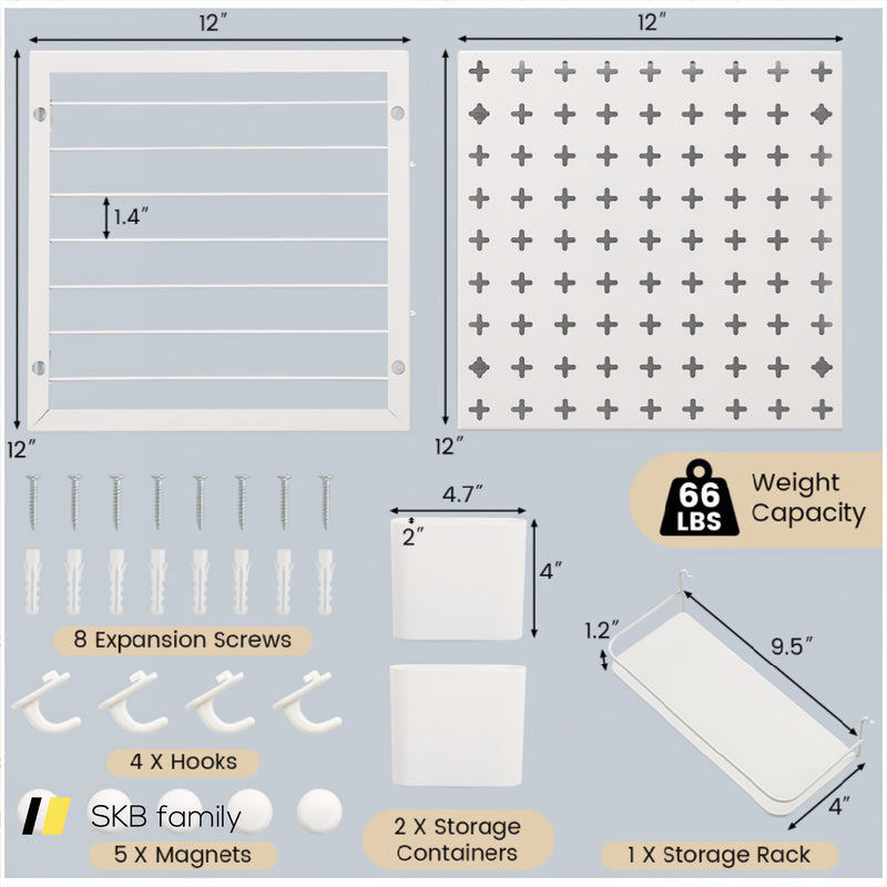 Pegboard Combination Kit Combination Wall Organizer With Magnets And Hooks 240115-215572