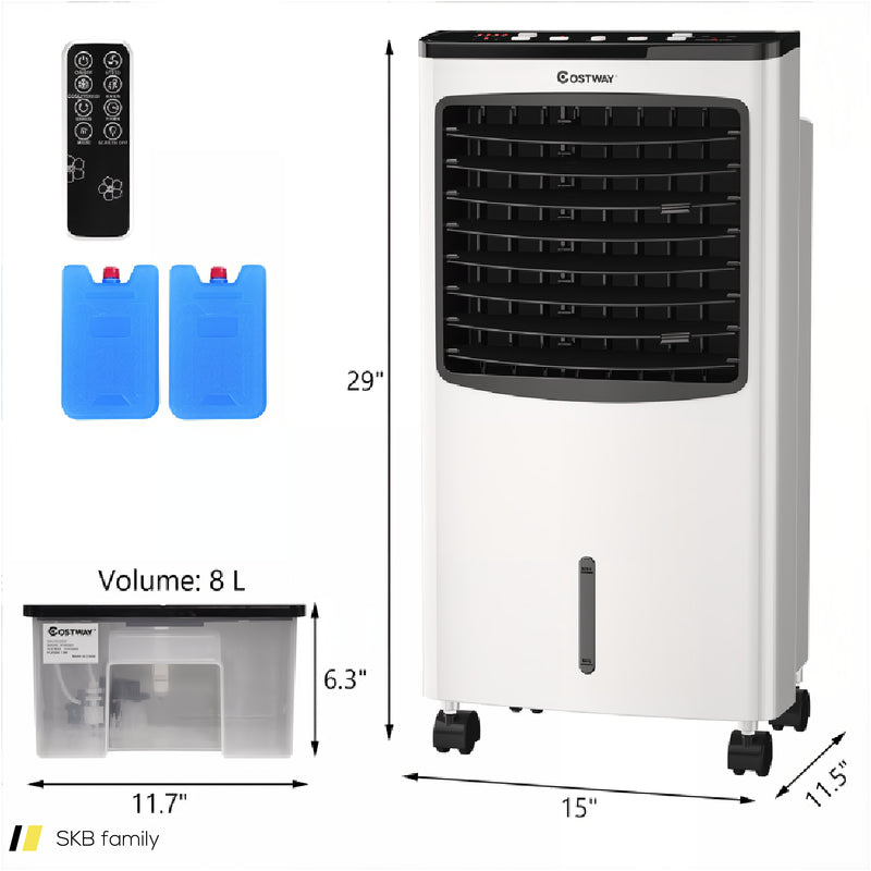 3-In-1 Portable Evaporative Air Conditioner Cooler With Remote Control For Home 240515-227529