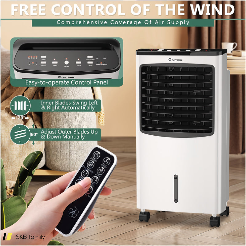 3-In-1 Portable Evaporative Air Conditioner Cooler With Remote Control For Home 240515-227529