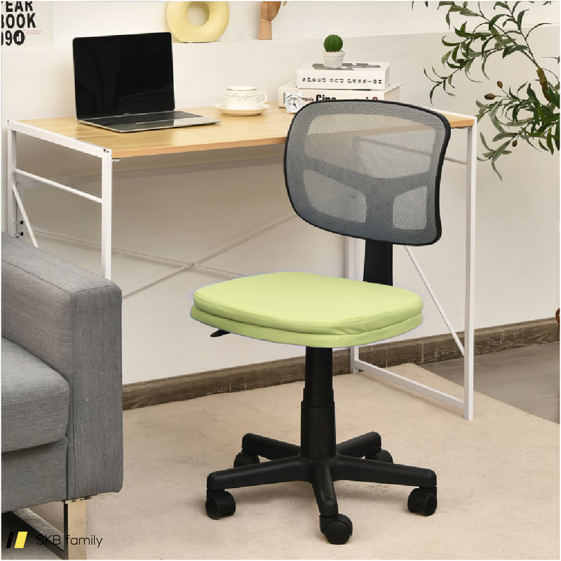 Armless Computer Chair With Height Adjustment And Breathable Mesh For Home Office 240515-229067