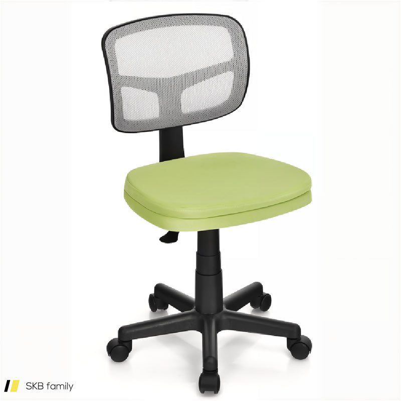 Armless Computer Chair With Height Adjustment And Breathable Mesh For Home Office 240515-229067