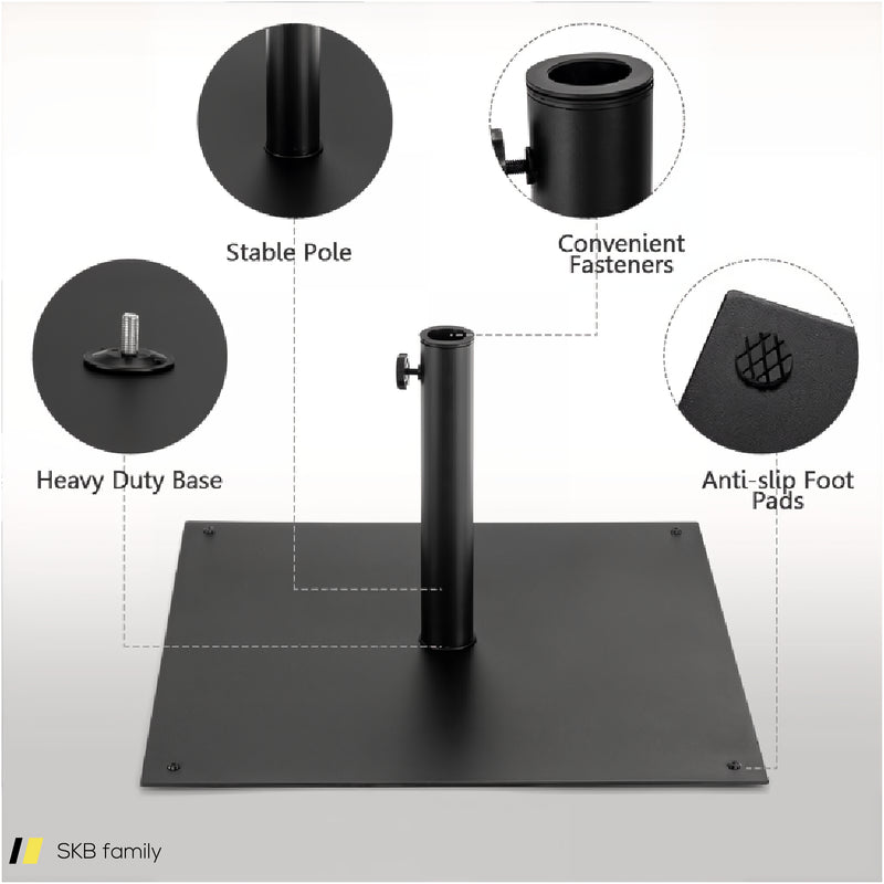 40 Lbs Square Umbrella Base Stand With For Backyard Patio 240515-229080