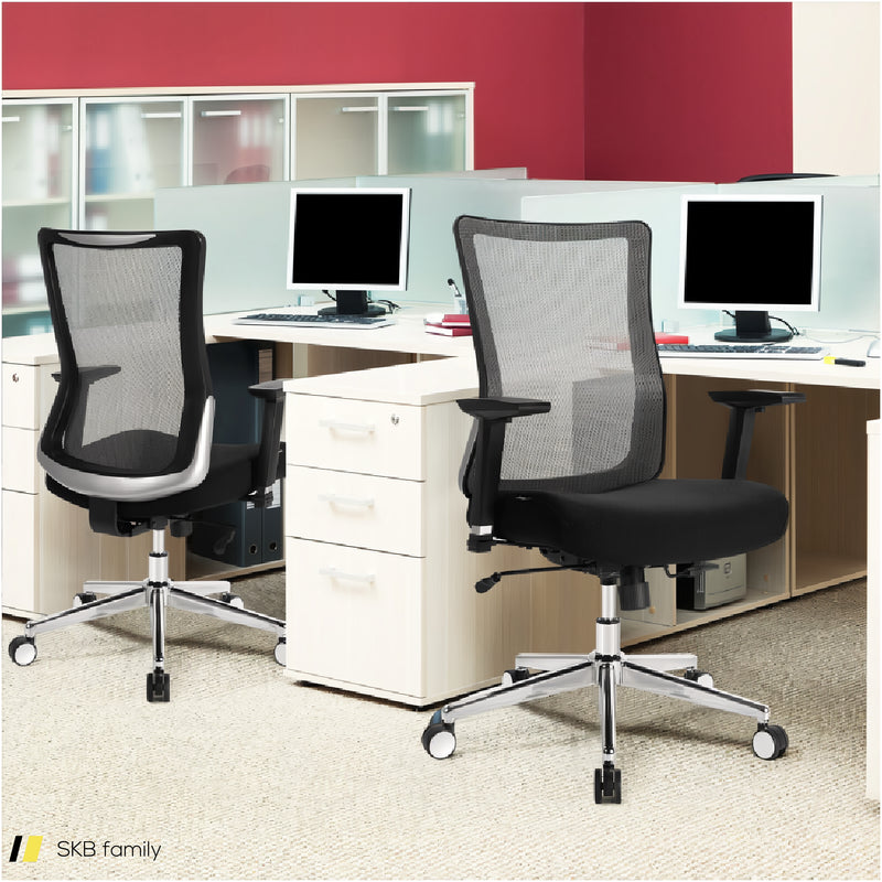 Ergonomic Mesh Office Chair Sliding Seat Height Adjustable With Armrest 240515-229086