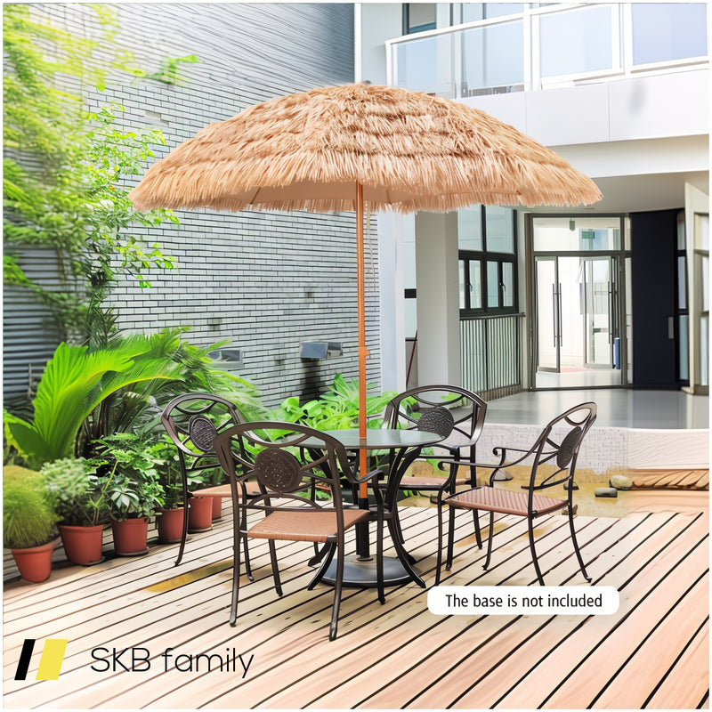 8 Feet Patio Thatched Tiki Umbrella Hawaiian Hula Beach Umbrella 240515-229094