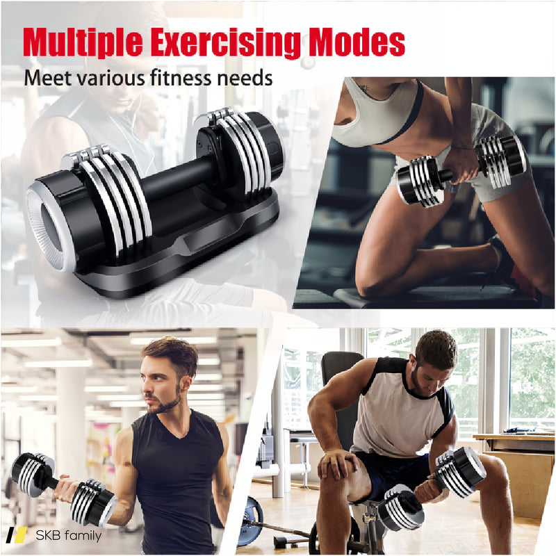 5-In-1 Weight Adjustable Dumbbell With Anti-Slip Fast Adjust Turning Handle 240515-229099