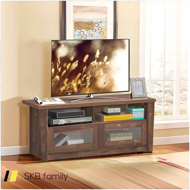 Wooden Tv Stand With 2 Open Shelves And 2 Door Cabinets 240515-229103