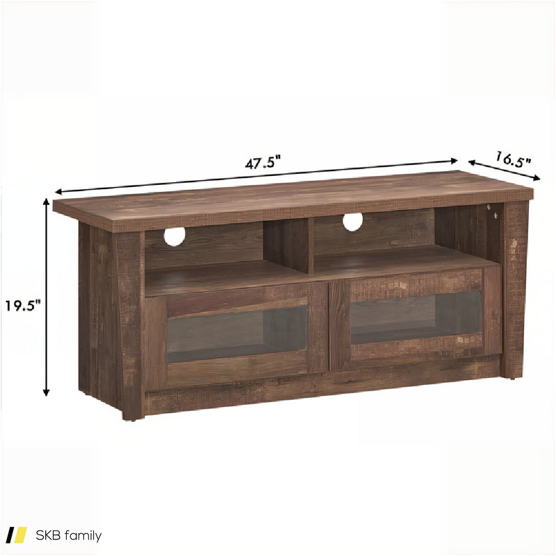 Wooden Tv Stand With 2 Open Shelves And 2 Door Cabinets 240515-229103