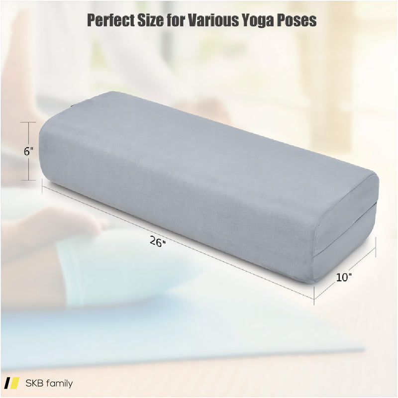 Yoga Bolster Pillow With Washable Cover And Carry Handle 240515-229104