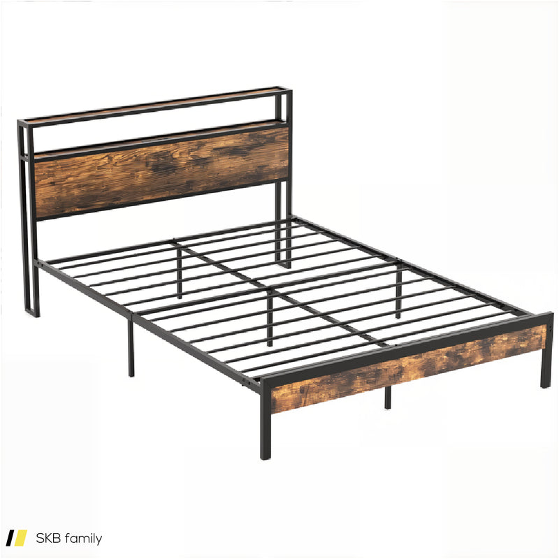 Twin/Full/Queen Bed Frame With Storage Headboard And Charging Station 240515-229110