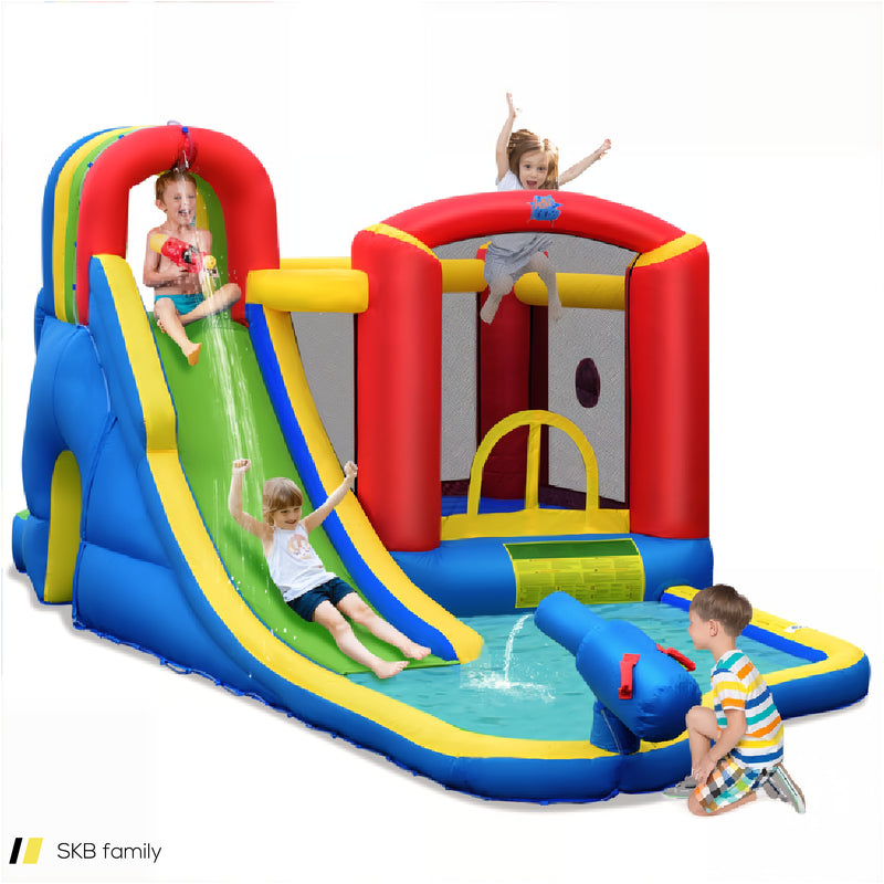 Inflatable Kid Bounce House Slide Climbing Splash Park Pool Jumping Castle Without Blower 240515-229122