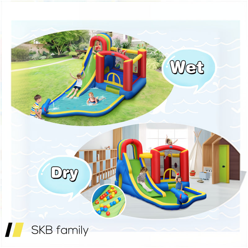 Inflatable Kid Bounce House Slide Climbing Splash Park Pool Jumping Castle Without Blower 240515-229122