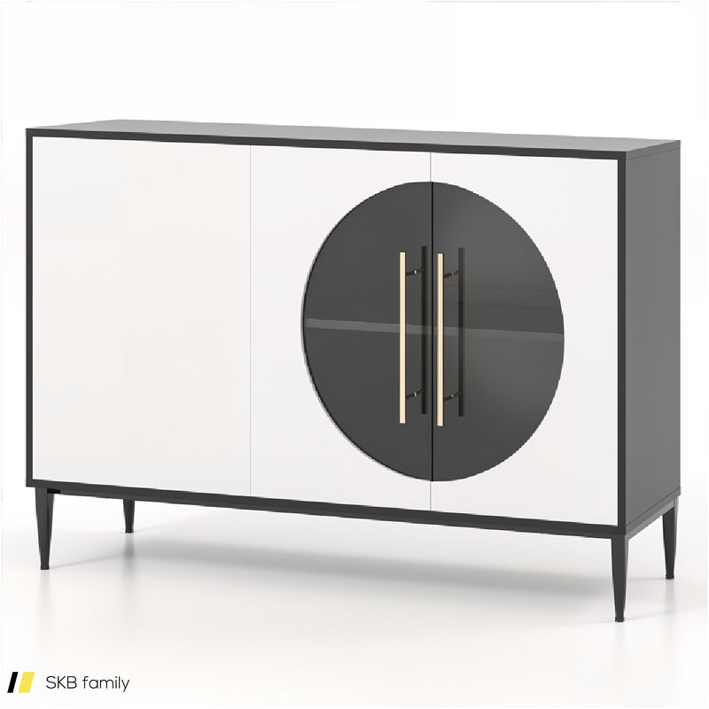 Sideboard Cabinet With Tempered Glass Door For Living Room Dining Room Kitchen 240515-229134