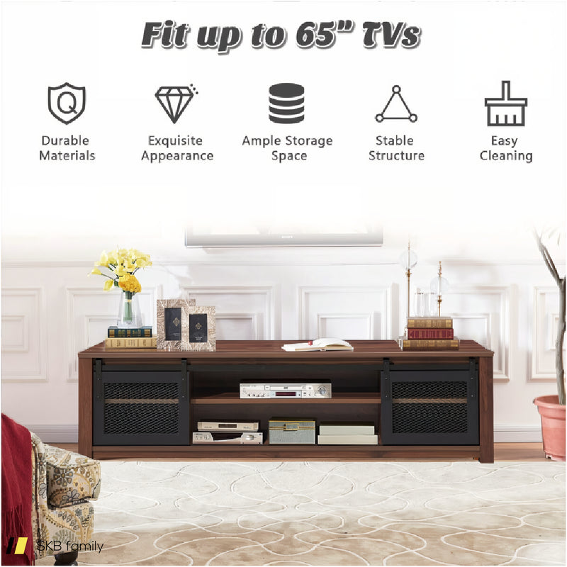 Tv Stand Entertainment Center For Tv'S Up To 65 Inch With Adjustable Shelves 240515-229137