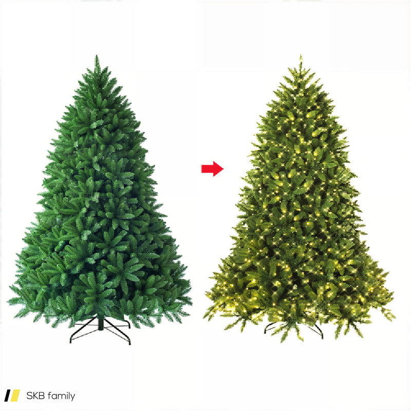 5/6 Feet Artificial Fir Christmas Tree With Led Lights And 600/1250 Branch Tips 240515-229144