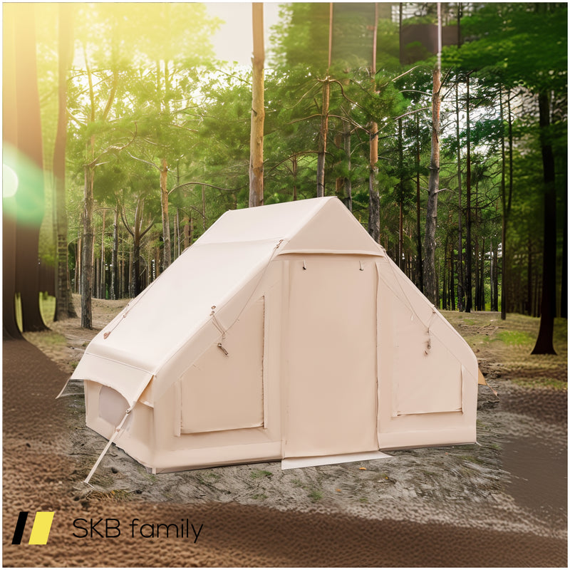 Inflatable Camping Tent 2/4/6 People Glamping Tent For Family Camping With Pump 240515-229147