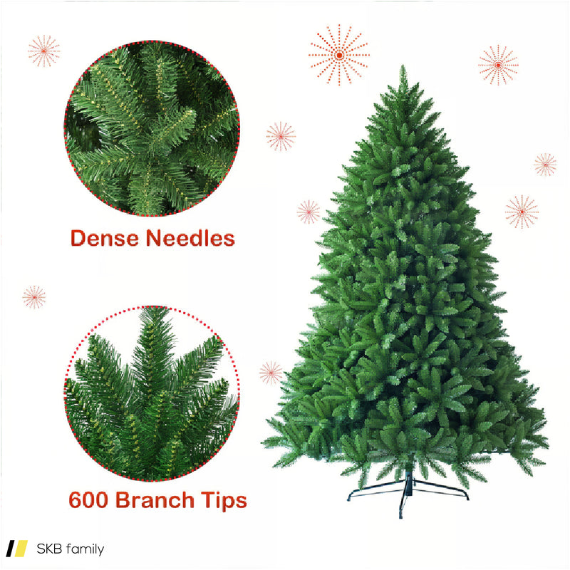 5 Feet Artificial Fir Christmas Tree With 600 Branch Tips 240515-229155