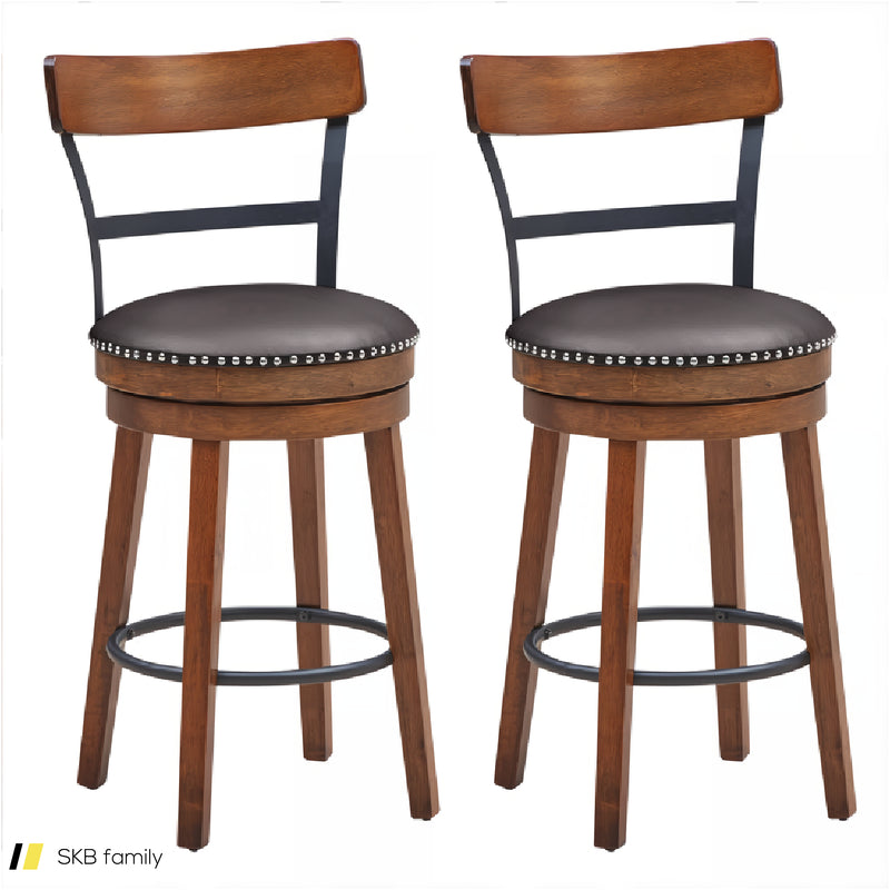 Set Of 2 Swivel Counter Height Bar Stools 240515-229159