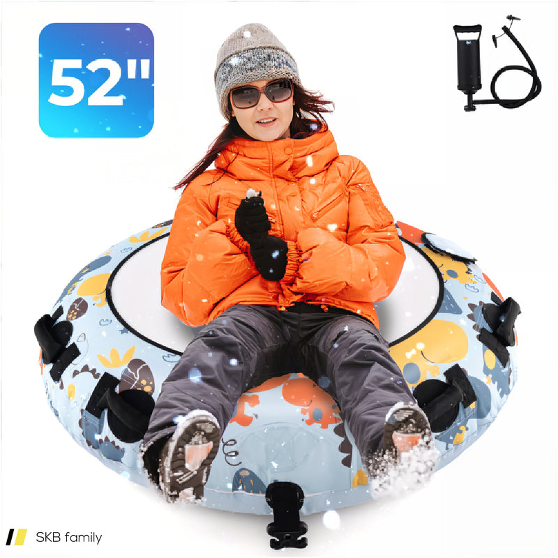 52 Inch Inflatable Snow Sled With Cold-Resistant And Heavy-Duty Material 240515-229162