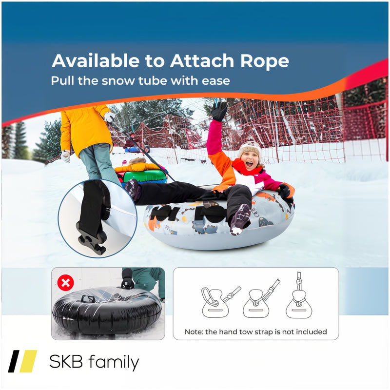 52 Inch Inflatable Snow Sled With Cold-Resistant And Heavy-Duty Material 240515-229162