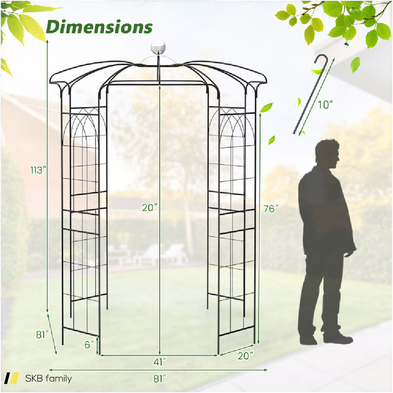 Birdcage Shape Gazebo For Climbing Plants And Wedding Ceremony Decoration 240515-229165