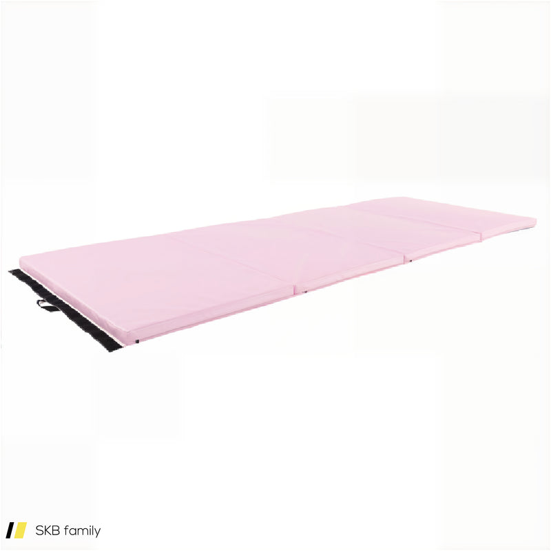 4-Panel Pu Leather Folding Exercise Mat With Carrying Handles 240515-229174