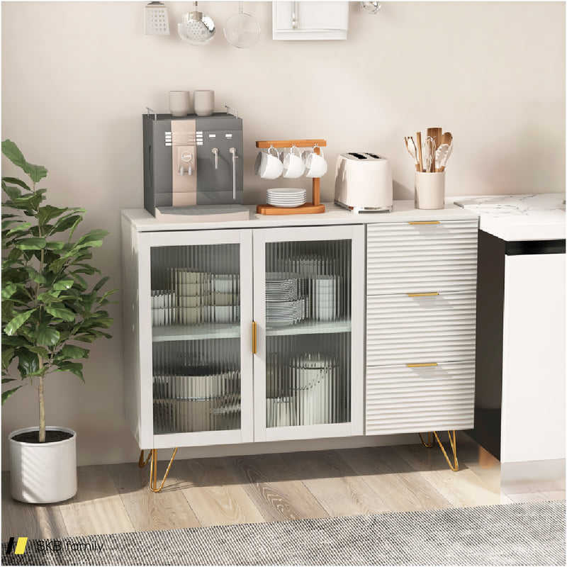 Modern Sideboard Buffet Cabinet With 2 Doors And 3 Drawers For Living Room Dining Room 240515-229178