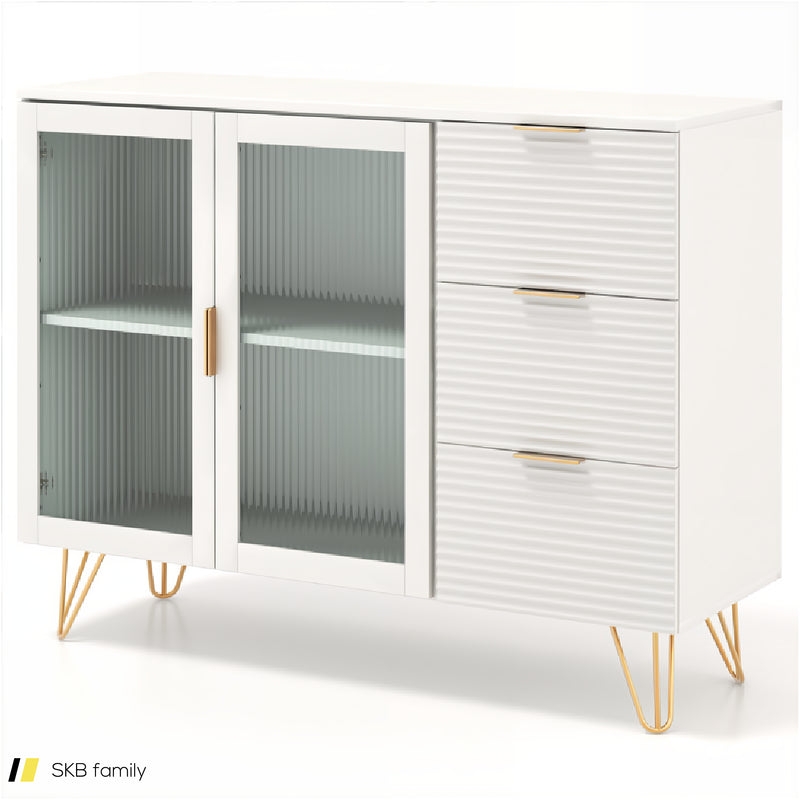 Modern Sideboard Buffet Cabinet With 2 Doors And 3 Drawers For Living Room Dining Room 240515-229178