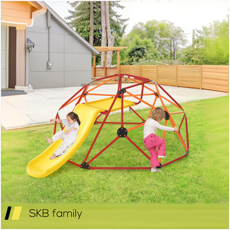 Kids Climbing Dome With Slide And Fabric Cushion For Garden Yard 240515-229180