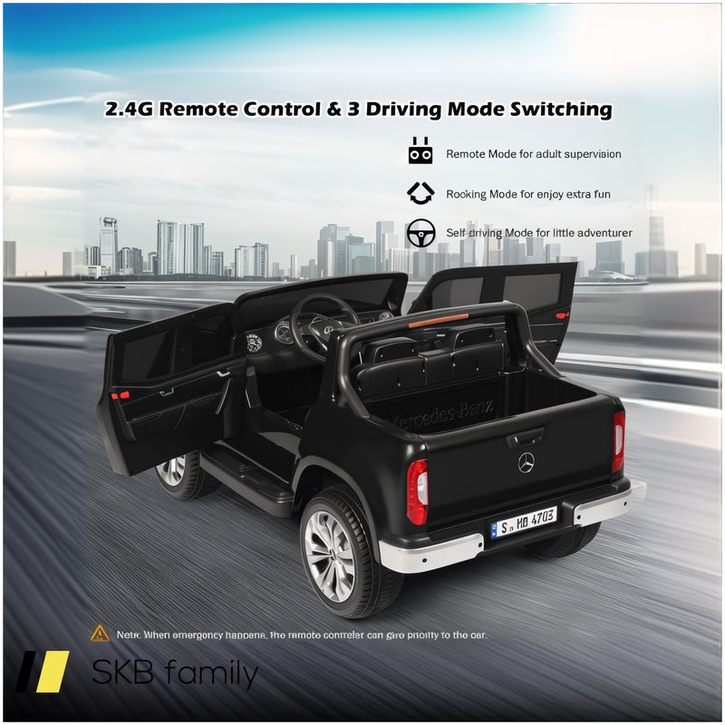 12v 2-Seater Kids Ride On Car Licensed Mercedes Benz X Class Rc With Trunk 240515-229181