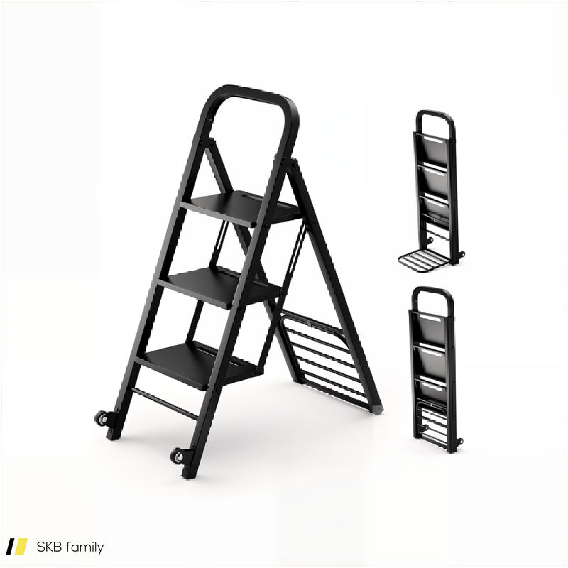 2 In 1 Hand Truck And Ladder Combo With Rubber Wheels And Handle 240515-229187