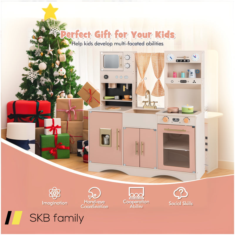 Kids Kitchen Playset With Microwave And Coffee Maker For Ages 3+ 240515-229189