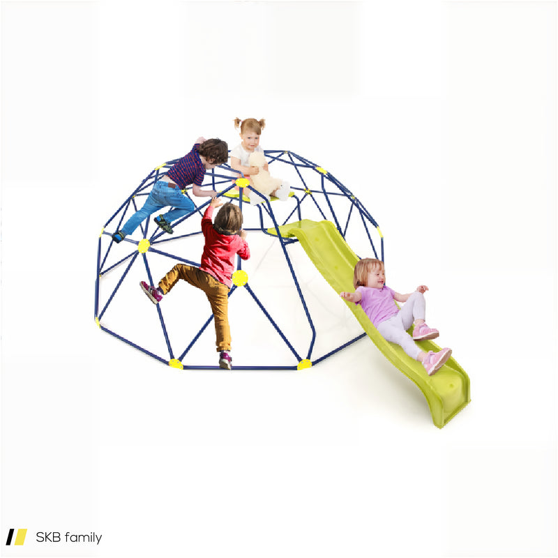 13.3 Ft Climbing Dome Geometric Dome Climber With Extended Wavy Slide And 2 Rest Platforms 240515-229193