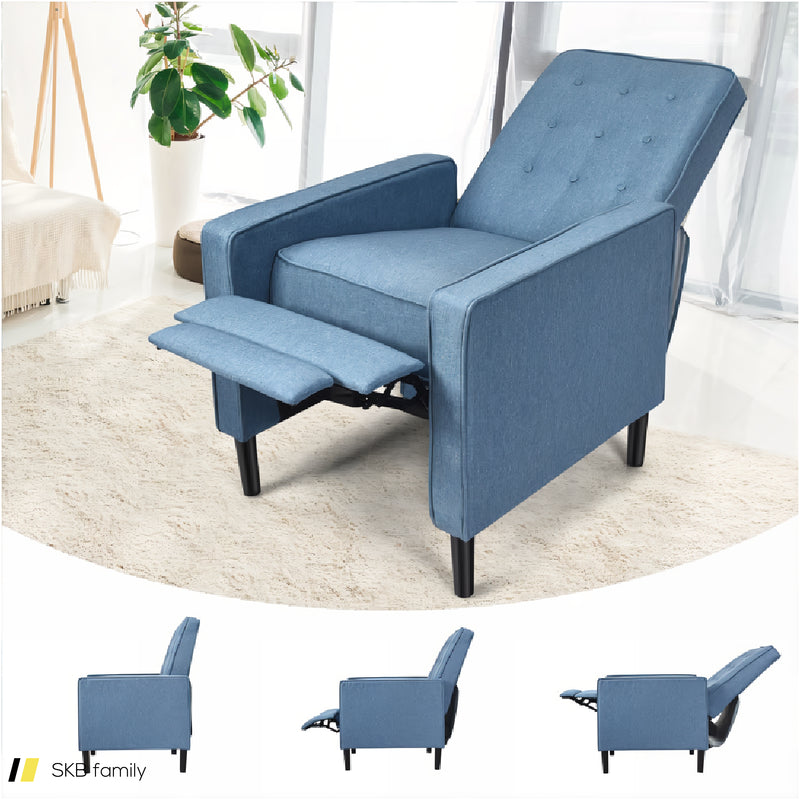 Modern Fabric Push-Back Recliner Chair With Button-Tufted Back And Thick Cushion 240515-229195