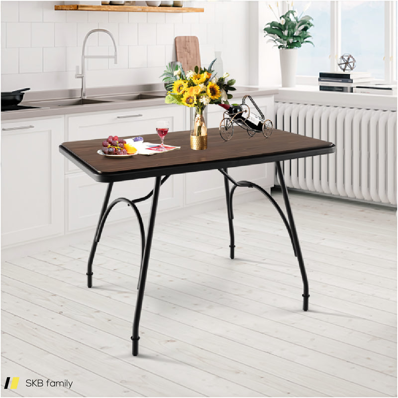 43 X 27.5 Inch Industrial Style Dining Table With Adjustable Feet 240515-229201