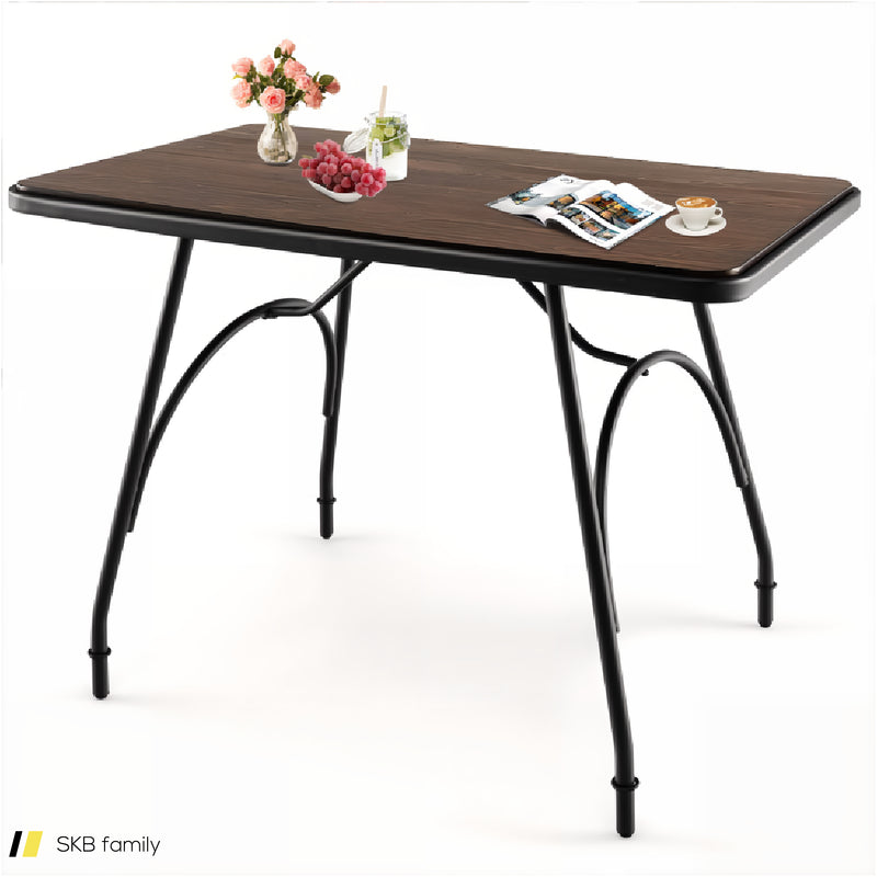 43 X 27.5 Inch Industrial Style Dining Table With Adjustable Feet 240515-229201