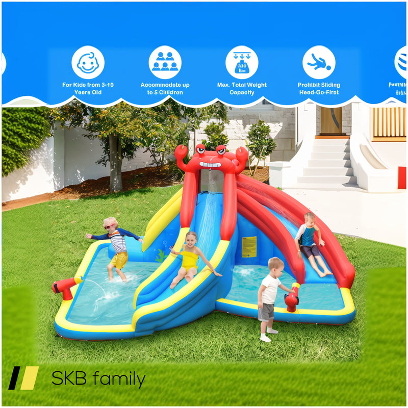 Inflatable Water Slide Bounce House With Water Cannon With 750w Blower 240515-229208