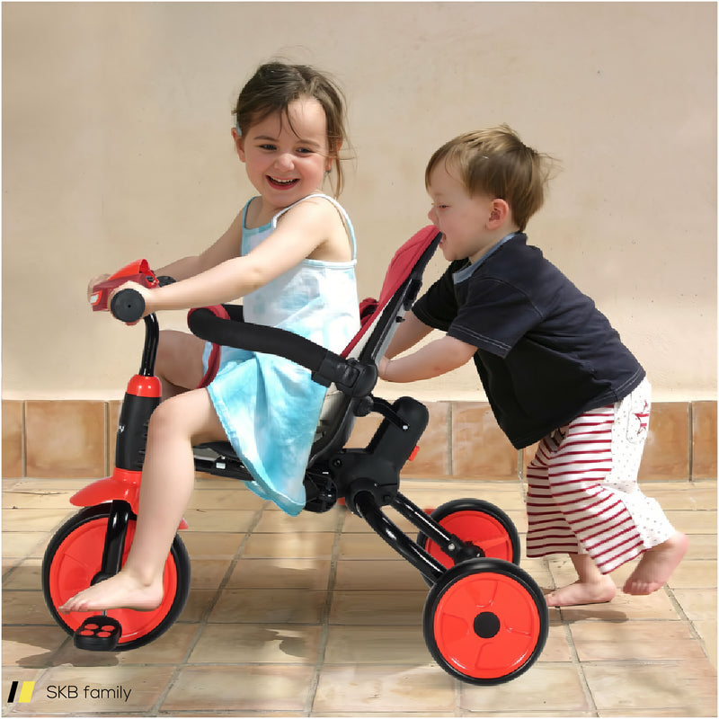 6-In-1 Foldable Baby Tricycle Toddler Stroller With Adjustable Handle 240515-229215