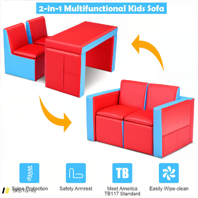 Multi-Functional Kids Play Sofa And Table Chair Set 240515-229221