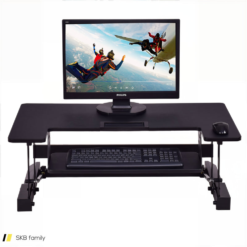 Height Adjustable Lift Rising Laptop Desk With Pen Slot 240515-229232