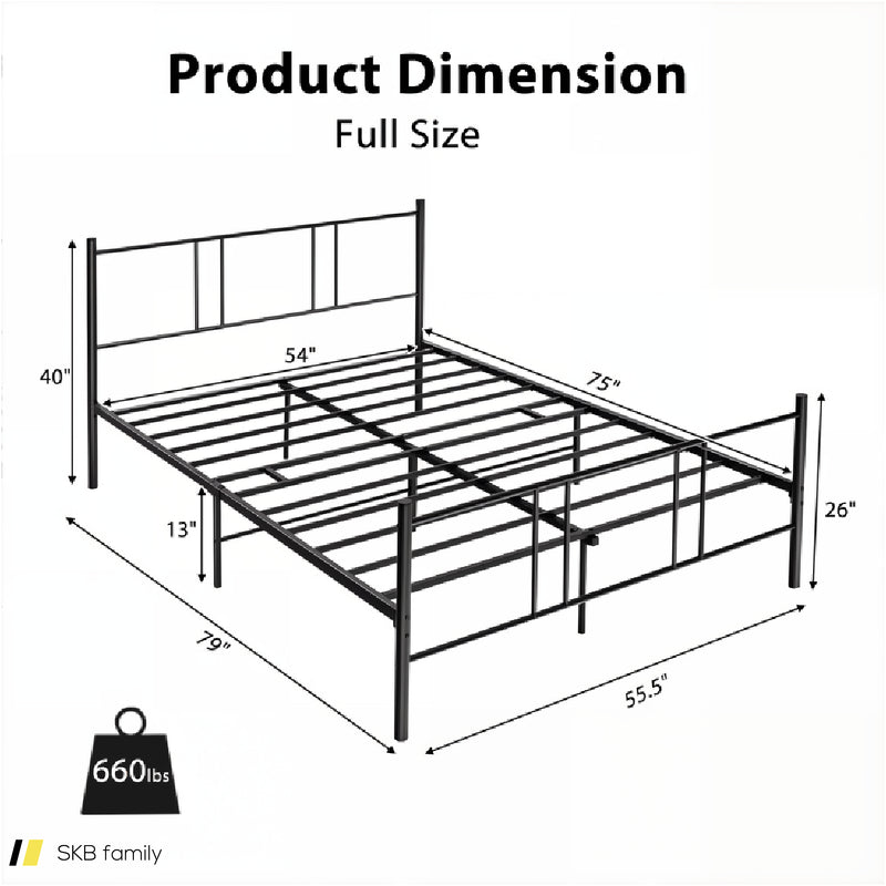 Full/Queen Size Platform Bed Frame With High Headboard 240515-229233