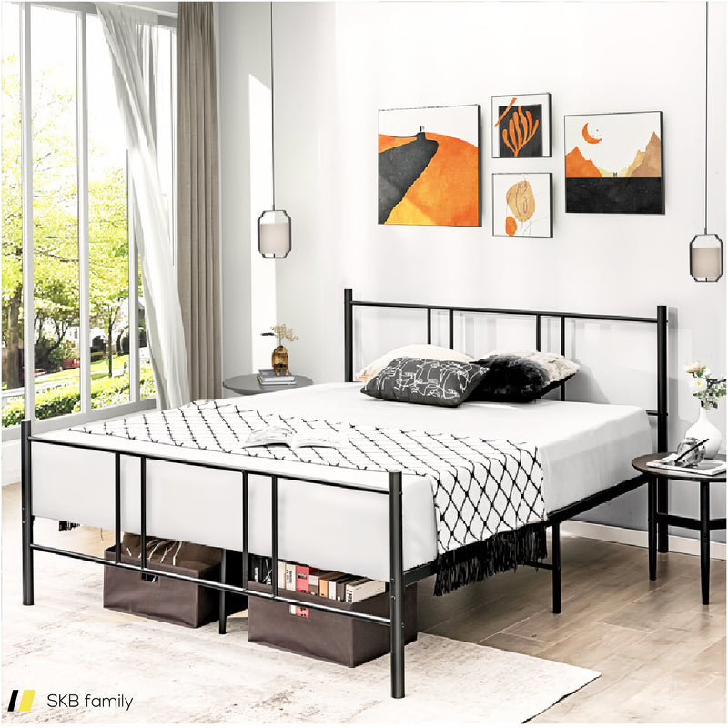 Full/Queen Size Platform Bed Frame With High Headboard 240515-229233