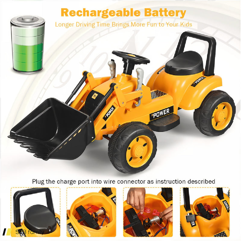 6v Battery Powered Kids Ride On Excavator 240515-229240