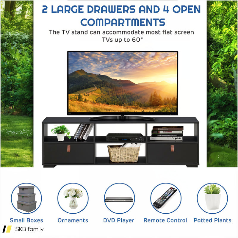 Tv Stand Entertainment Media Center Console For Tv'S Up To 60 Inch With Drawers 240515-229243