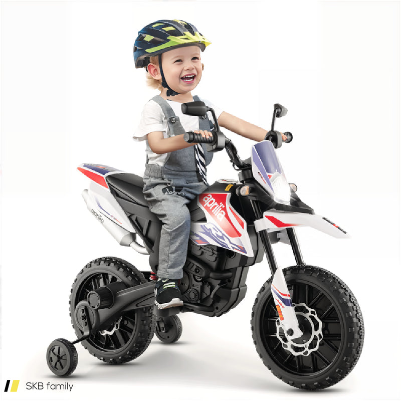 Aprilia Licensed Kids Ride On Motorcycle With 2 Training Wheels 240515-229245