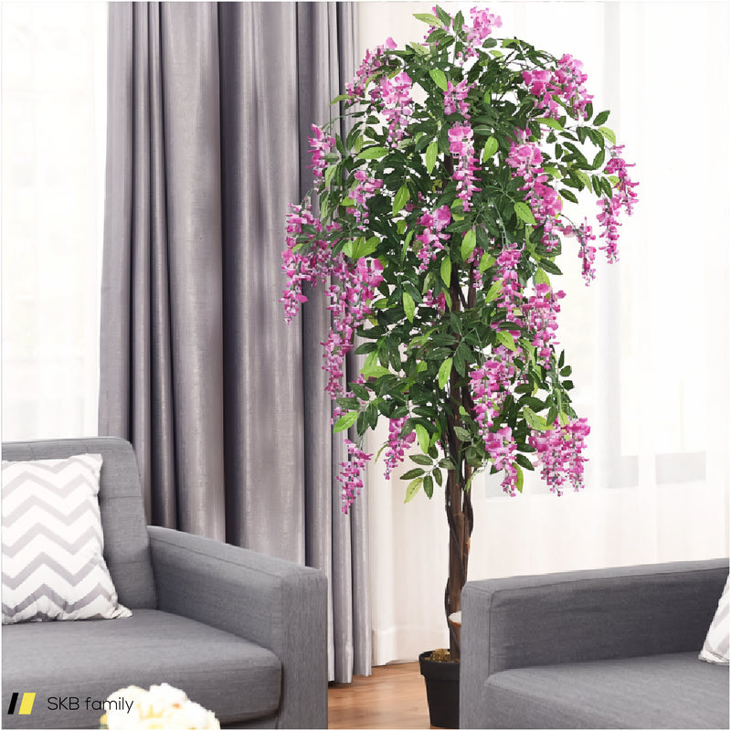 6-Feet Artificial Wisteria Silk Indoor-Outdoor Tree 240515-229246