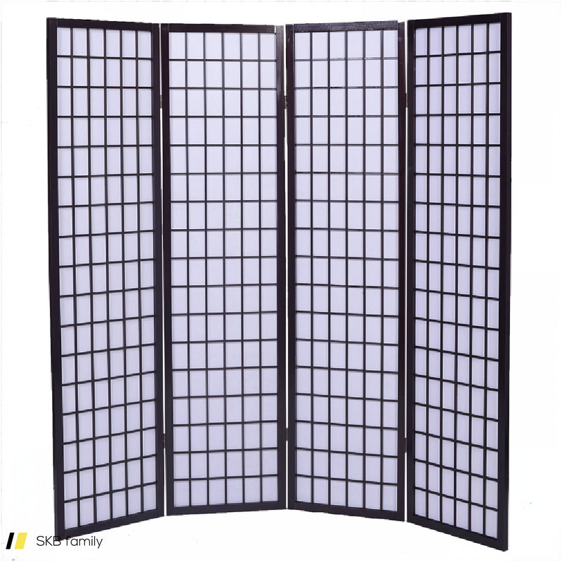 4 Panels Cherry Solid Wood Room Screen 240515-229252