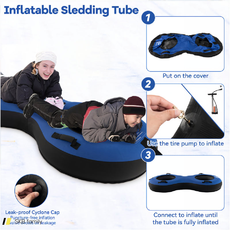 80&Quot; 2-Person Inflatable Snow Sled For Kids And Adults 240515-229253