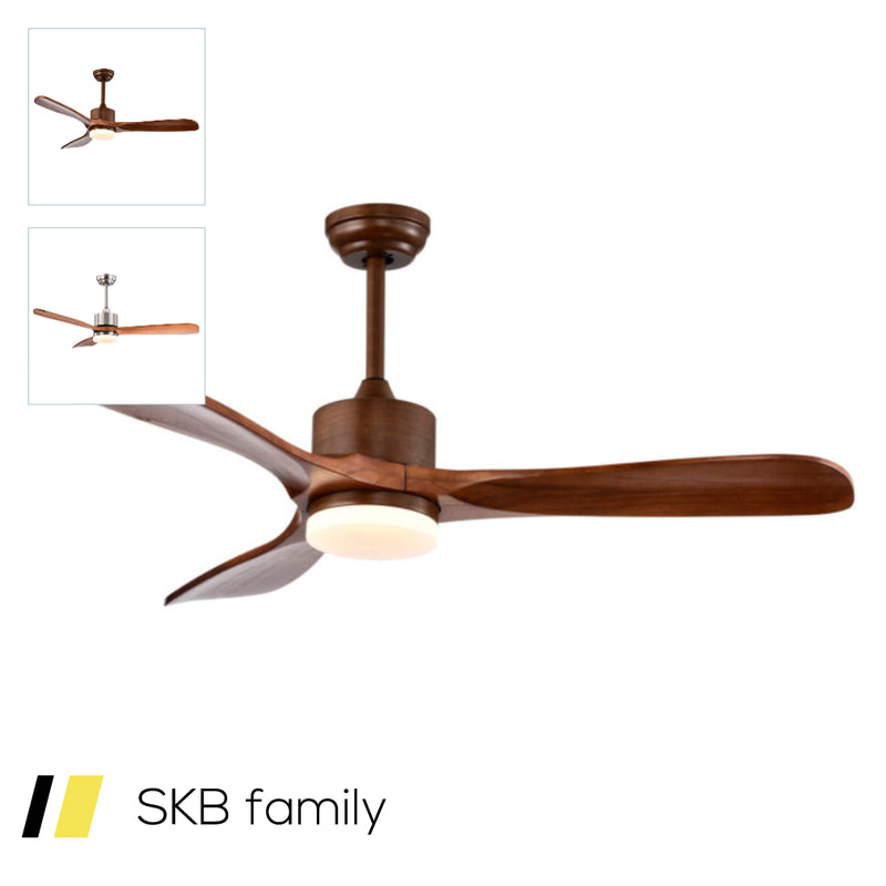 52 Inch Reversible Ceiling Fan With Led Light And Adjustable Temperature 240615-229258