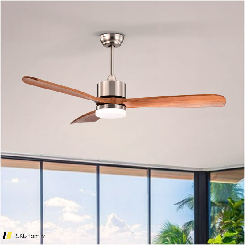 52 Inch Reversible Ceiling Fan With Led Light And Adjustable Temperature 240615-229258