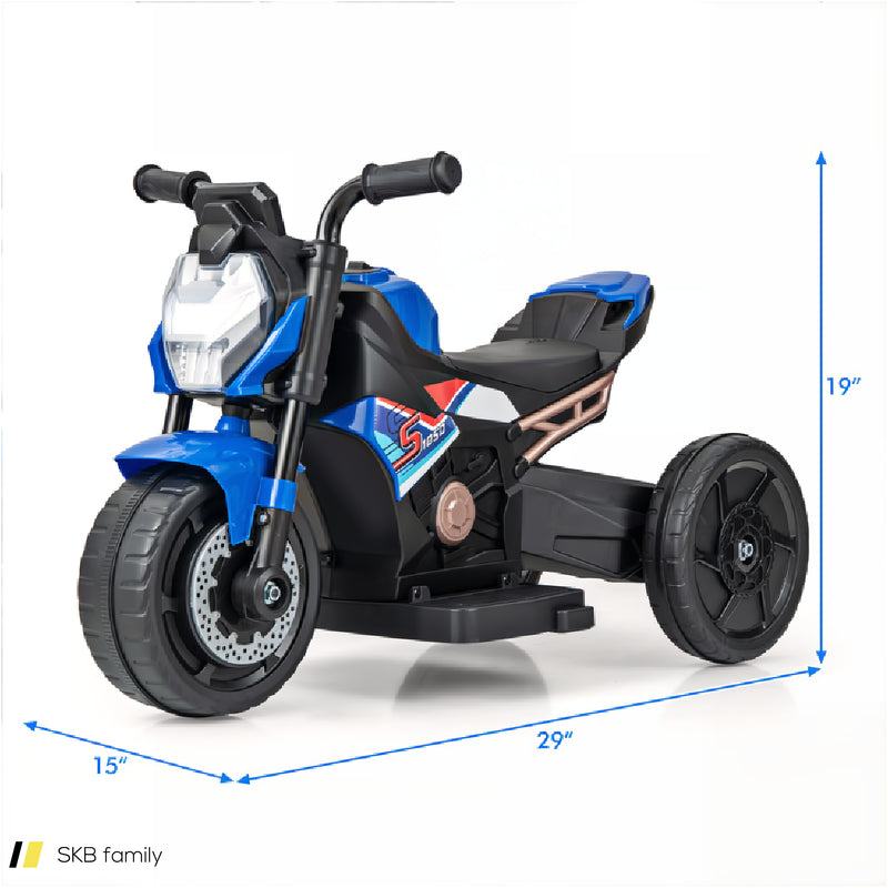 Kids Ride-On Motorcycle 6v Battery Powered Motorbike With Detachable Training Wheels 240615-229260